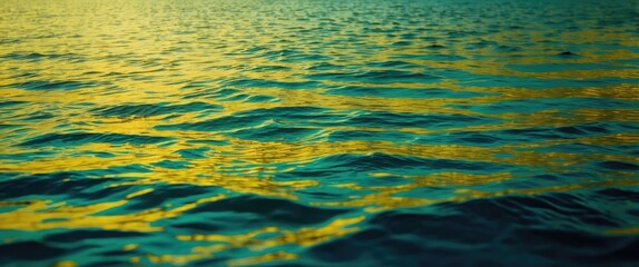 Wall Mural - colorful water surface with reflections from sunlight creating an abstract pattern in turquoise and 