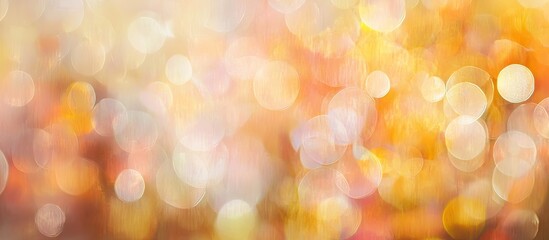 Aufkleber - Bright and vibrant bokeh background with warm golden and orange tones creating a soft and dreamy atmosphere with blurred circles of light.