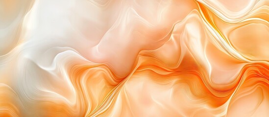 Aufkleber - Soft gradient abstract background in warm orange and cream tones, creating a calming and gentle atmosphere with fluid, wavy textures.