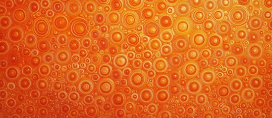 Leinwandbilder - Vibrant orange background with textured circles in varying sizes creates an elegant, rich atmosphere enhancing visual appeal and depth.