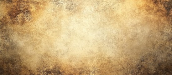 Poster - Vintage worn concrete wall texture with aged marble design in warm brown and cream tones creating a rustic grunge appearance with depth.