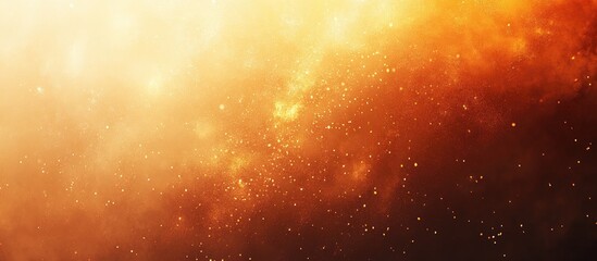 Aufkleber - Golden cosmic texture with warm orange and deep brown gradients, featuring shimmering particles scattered throughout the glowing atmosphere.
