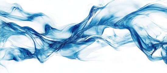 Aufkleber - Luminous abstract digital backdrop with swirling blue and white trails creating dynamic flow centered on light and color contrast