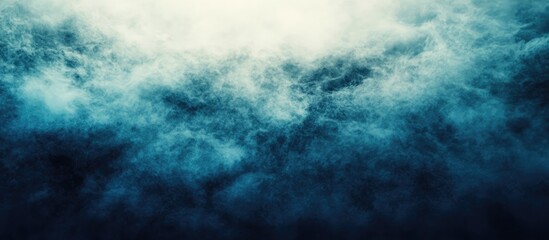 Aufkleber - Dark textured backdrop featuring abstract smoke and fog in deep blue and purple hues with a light center, creating ample text space at the top.
