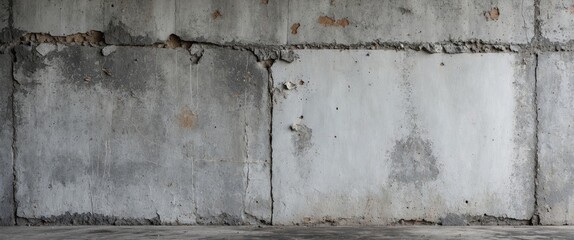 Sticker - Weathered concrete wall with visible stains, scratches, and a grunge texture showcasing a rough, aged surface for diverse design applications.