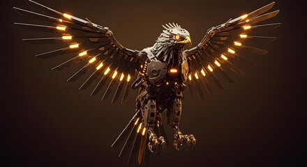 Mech Eagle: A Majestic Fusion of Metal and Avian Majesty