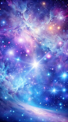 galaxy nails, a cosmic blend of purples, blues, and sparkles for a celestial look.