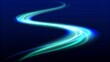 © Artfinity - Acceleration speed motion on night road. Laser beams luminous abstract sparkling isolated. Magic moving fast speed police lines.  Light moving fast train over darkness