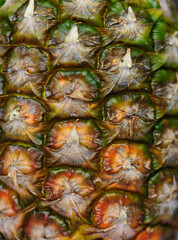 Wall Mural - Closeup of pineapple skin texture