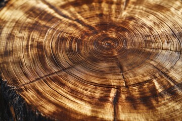 Close-up of tree trunk showing growth rings