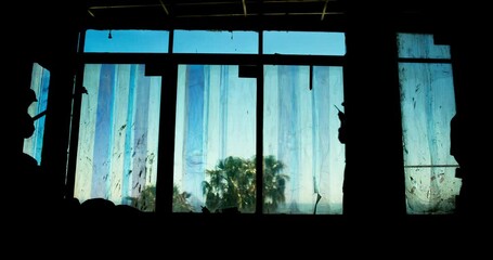 Aufkleber - People, building and silhouette on construction site for engineering, urban development or workers. Industry team, shadow or project working with communication, process or property renovation in city