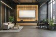 © duyina1990 - Modern Office Lobby with Wooden Accents