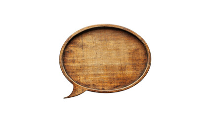 Wall Mural - wooden speech bubble shape empty for text