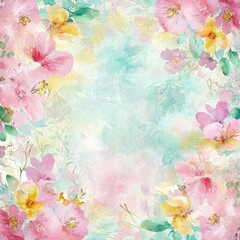  A vibrant and colorful composition showcasing a beautiful array of flowers with delicate petals and soft hues