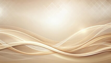 Wall Mural - a soft, gentle wave motif in a minimalist border layout with abstract swoosh patterns, creating a so