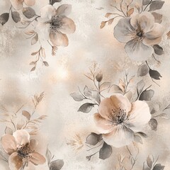 floral elegance: a delicate composition of soft-hued blossoms in a vintage style, revealing timeless