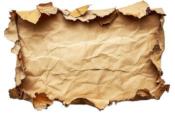 Wall Mural - textured cardboard on white background