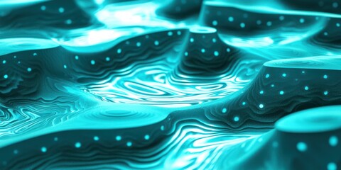 Poster - Blue surface with a pattern of dots