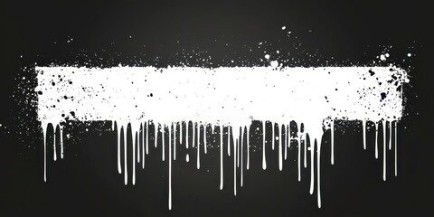 Poster - White line with black paint on it