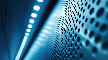 Blue background metal pattern, abstract gradient lighting