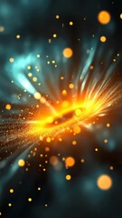 Wall Mural - abstract energy burst with glowing particles