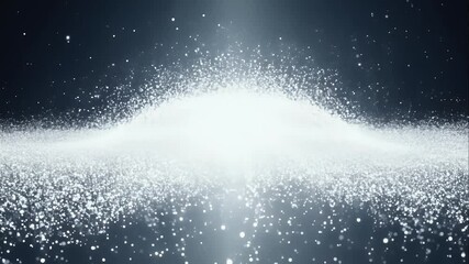 Wall Mural - scattered white particles blinking in a rhythmic pulse against a dark background