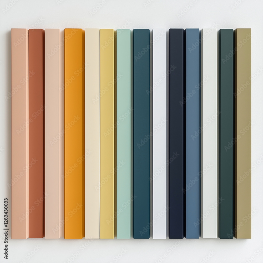 Solid Colors Examples A high-resolution digital image showcasing various solid wall paint ...