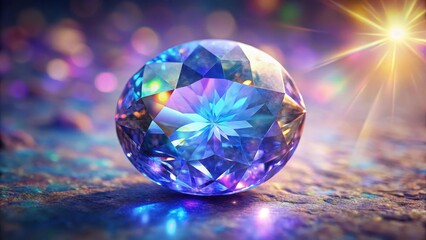 Sunlit Tanzanite Gemstone Illumination, dazzling display, opaline colors, dazzling display