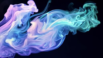 Wall Mural - shockwave in neon colors, with abstract smoke swirling