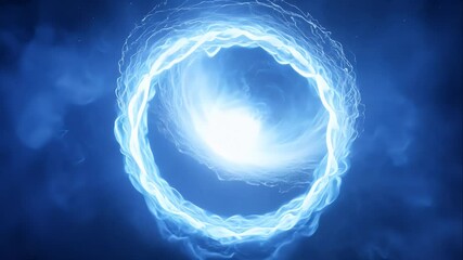 Wall Mural - shockwave of energy expanding in glowing concentric waves