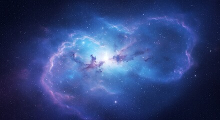 Wall Mural - vibrant nebula galaxy with stars and cosmic clouds in deep space