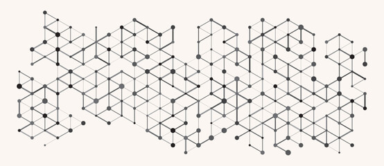 Poster - Modern cyber or medical background design. Horizontal header web banner. Abstract geometric background with triangles shapes for medicine, science, chemistry.
