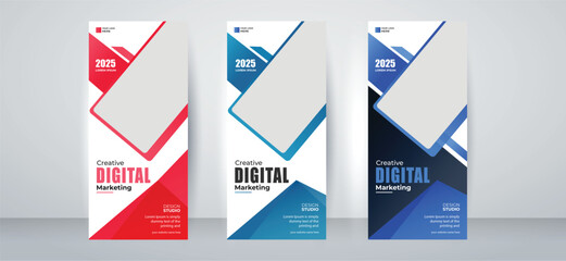 Wall Mural - corporate roll up banner template