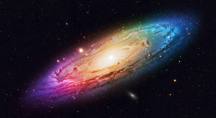 Wall Mural - vibrant galaxy in deep space with colorful cosmic dust and stars