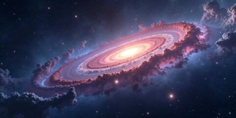 Wall Mural - Galactic Majesty A Breathtaking Spiral of Light and Stars