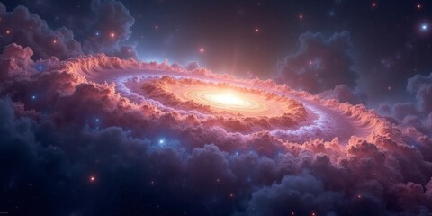 Wall Mural - Galactic Majesty A Breathtaking Spiral of Light and Stars