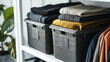 © sabyna75 - Efficient closet organization with labeled storage containers for seasonal clothing