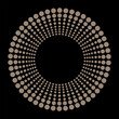 © z_olga_art - Halftone circle gold dots vector pattern. Abstract dotted concentric circles background. Optical illusion. Dot radial pattern halftone, downloads circular dots progress motion. Radial, radiating lines