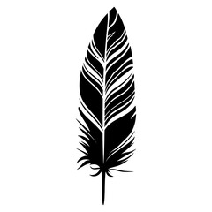 Poster - Feather vector silhouette illustration stencil vector