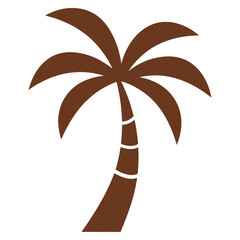 Wall Mural - palm tree icon illustration minimalist design vector