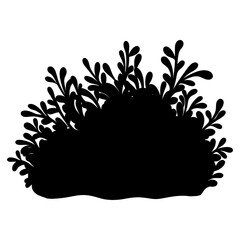 Canvas Print - Grass bush art illustration silhouette vector