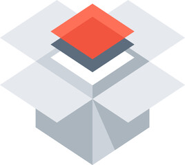 data package flat web icon concept