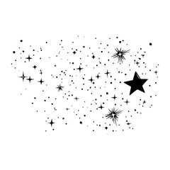 Wall Mural - sparkle black white illustration vector