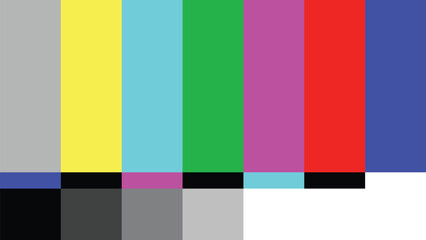 tv no signal footage background color bar rgb static screen for video 16:9 full hd, 4k, 8k, resoluti