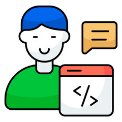 a unique design icon of programmer
