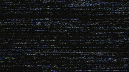 Wall Mural - glowing light blue gradient flow on retro vhs style background 4k. blurred lights. flashes on dark b