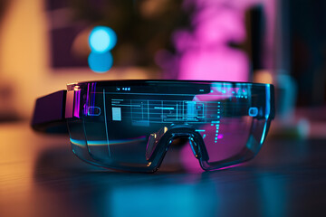 Close up of modern smartglasses