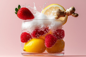 Wall Mural - fresh fruit juice splash