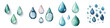 © Naruedetch - Collection of water droplets in various shapes sizes and arrangements against a soft gradient background