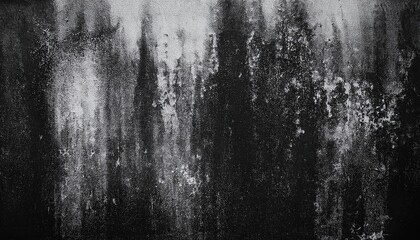 Wall Mural - dark abstract grunge texture with rough black and white streaks, weathered distressed surface ideal for background and design

